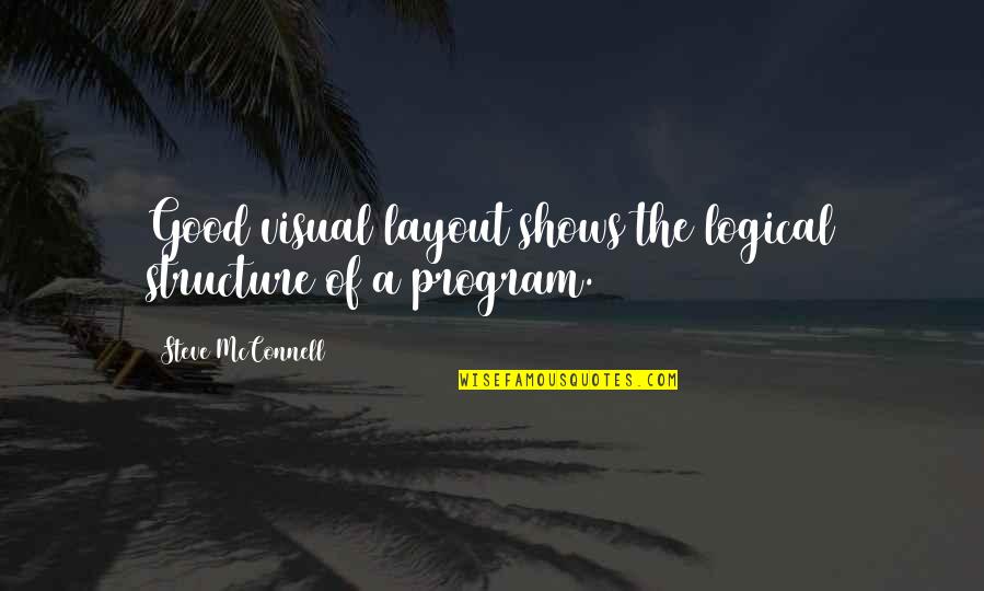 Mcconnell's Quotes By Steve McConnell: Good visual layout shows the logical structure of Mcconnell's Quotes By Steve McConnell: Good visual layout shows the logical structure of