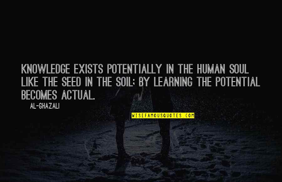 Mccurdy's Quotes By Al-Ghazali: Knowledge exists potentially in the human soul like Mccurdy's Quotes By Al-Ghazali: Knowledge exists potentially in the human soul like
