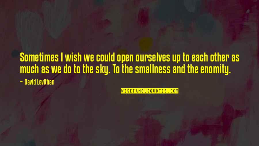 Mcelwaine Quotes By David Levithan: Sometimes I wish we could open ourselves up Mcelwaine Quotes By David Levithan: Sometimes I wish we could open ourselves up