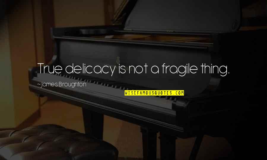 Mcesearch Quotes By James Broughton: True delicacy is not a fragile thing.