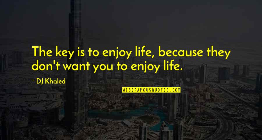 Mcfarland's Quotes By DJ Khaled: The key is to enjoy life, because they