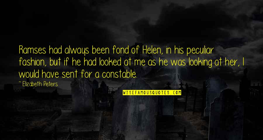 Mcgiboney Trace Quotes By Elizabeth Peters: Ramses had always been fond of Helen, in Mcgiboney Trace Quotes By Elizabeth Peters: Ramses had always been fond of Helen, in