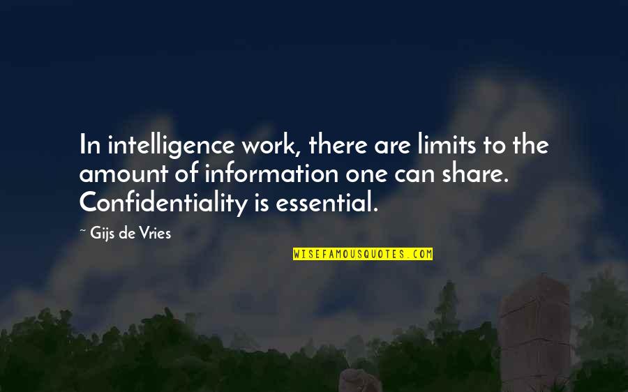 Mcgilley Hoge Quotes By Gijs De Vries: In intelligence work, there are limits to the Mcgilley Hoge Quotes By Gijs De Vries: In intelligence work, there are limits to the