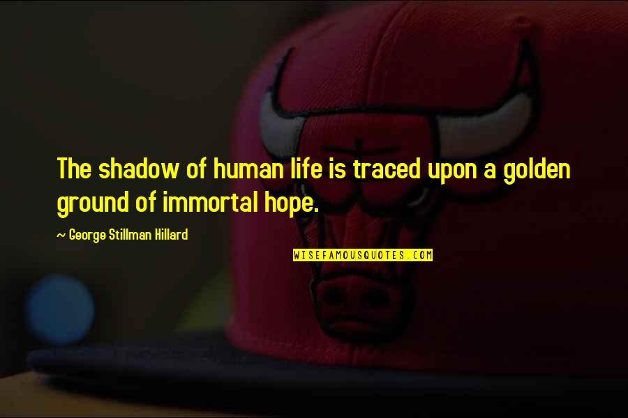 Mcglothin Farm Quotes By George Stillman Hillard: The shadow of human life is traced upon