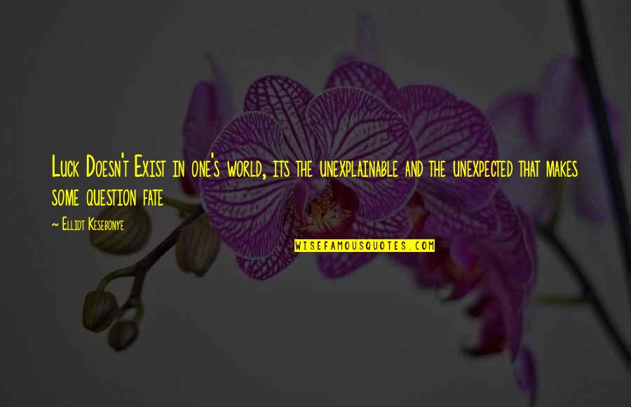 Mcgonagle Irish Dance Quotes By Elliot Kesebonye: Luck Doesn't Exist in one's world, its the