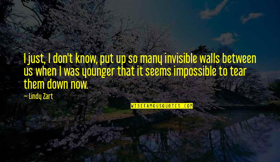 Mcgranger Quotes By Lindy Zart: I just, I don't know, put up so