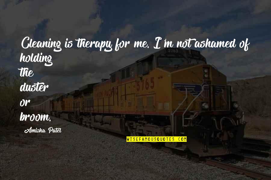 Mcguckins Quotes By Amisha Patel: Cleaning is therapy for me. I'm not ashamed