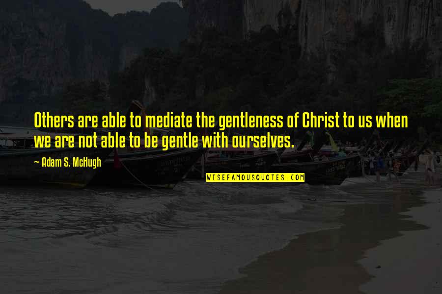 Mchugh Quotes By Adam S. McHugh: Others are able to mediate the gentleness of