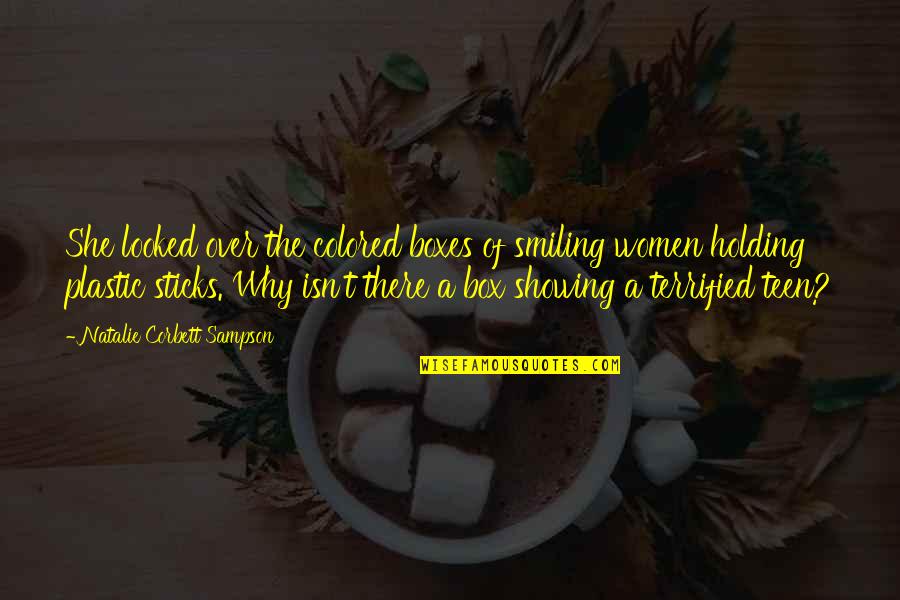 Mckeefry Sons Quotes By Natalie Corbett Sampson: She looked over the colored boxes of smiling Mckeefry Sons Quotes By Natalie Corbett Sampson: She looked over the colored boxes of smiling