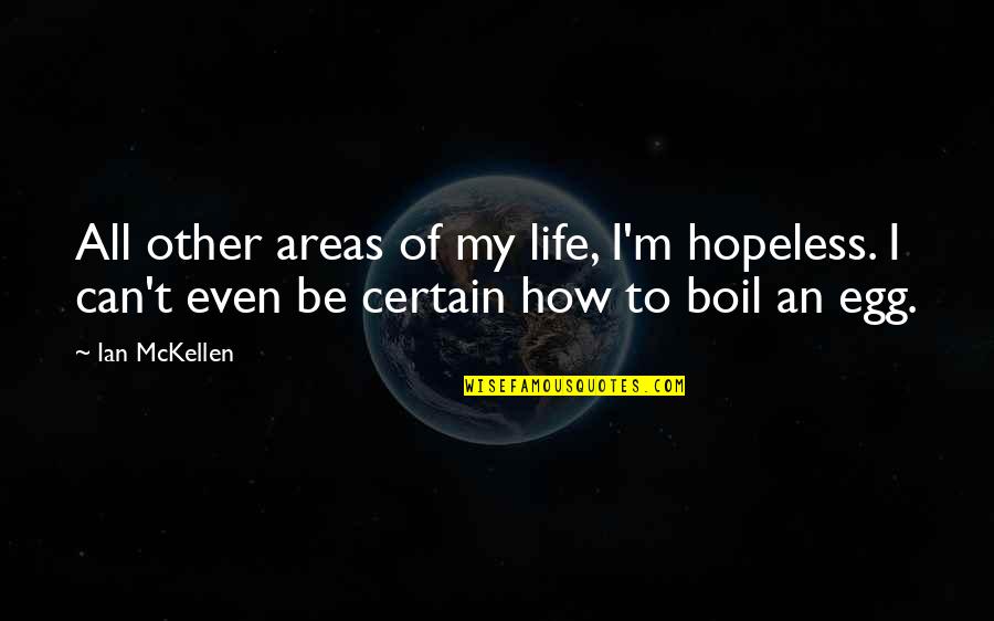 Mckellen Quotes By Ian McKellen: All other areas of my life, I'm hopeless.