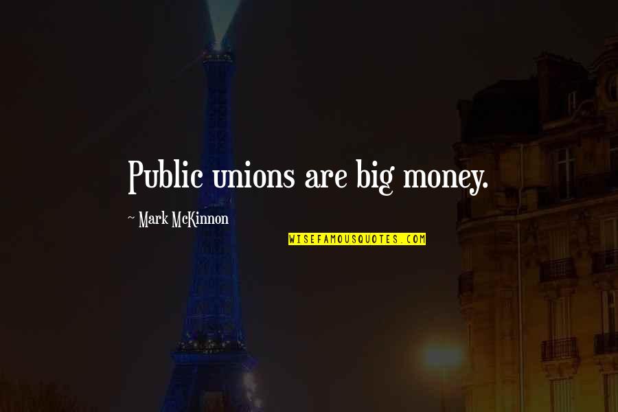Mckinnon Quotes By Mark McKinnon: Public unions are big money.