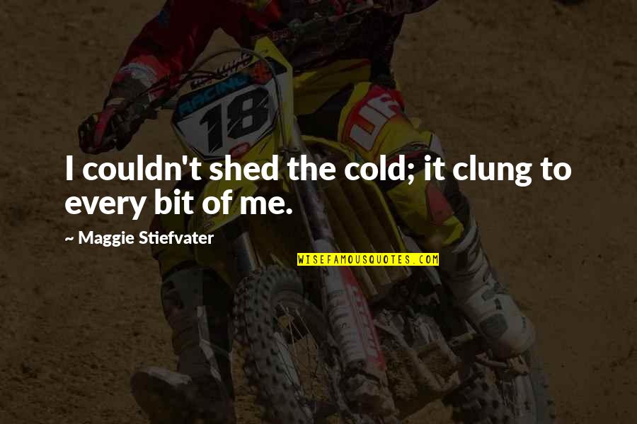 Mckone Pottery Quotes By Maggie Stiefvater: I couldn't shed the cold; it clung to Mckone Pottery Quotes By Maggie Stiefvater: I couldn't shed the cold; it clung to