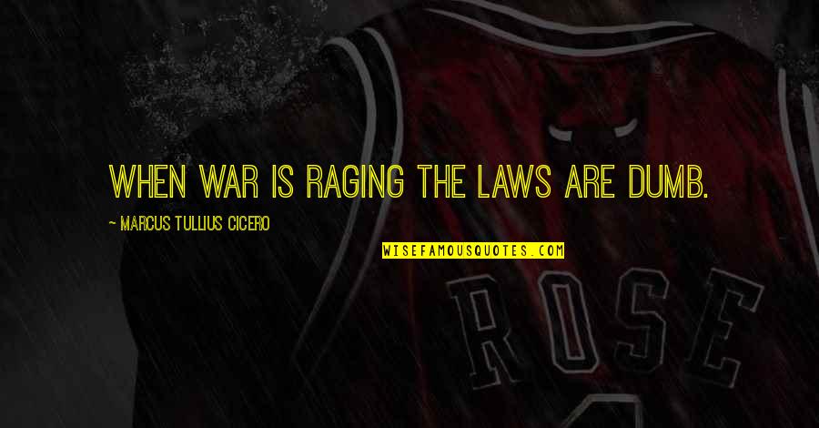 Mclagan's Quotes By Marcus Tullius Cicero: When war is raging the laws are dumb.