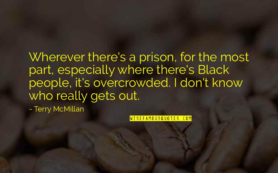 Mcmillan Quotes By Terry McMillan: Wherever there's a prison, for the most part,