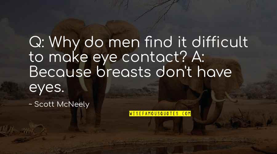 Mcneely Quotes By Scott McNeely: Q: Why do men find it difficult to