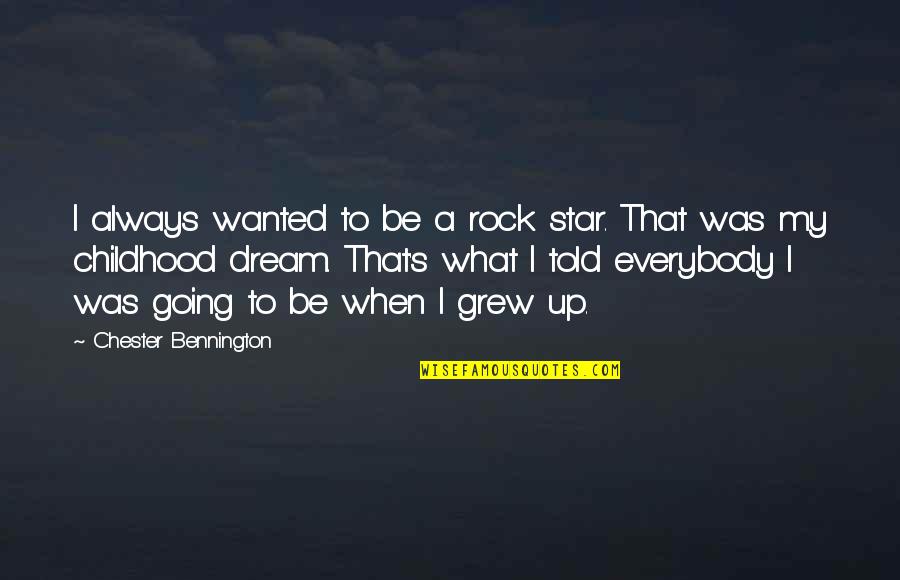 Mcpon Rick West Quotes By Chester Bennington: I always wanted to be a rock star.