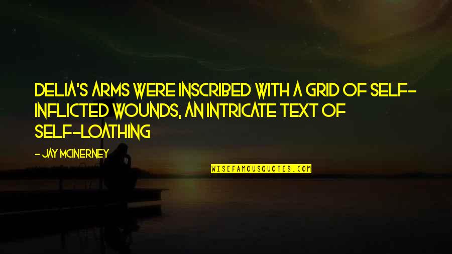 Mcquaig Survey Quotes By Jay McInerney: Delia's arms were inscribed with a grid of Mcquaig Survey Quotes By Jay McInerney: Delia's arms were inscribed with a grid of