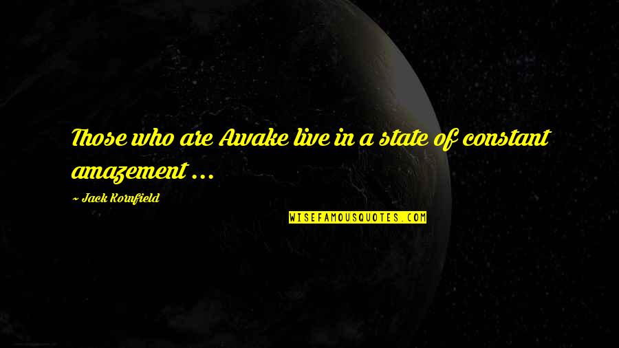 Mcr Tattoo Quotes By Jack Kornfield: Those who are Awake live in a state