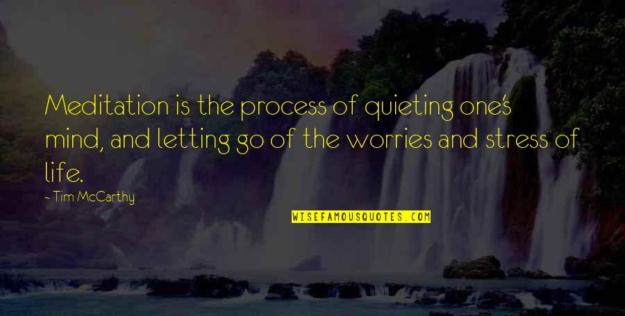 Mcsheehy Maurya Quotes By Tim McCarthy: Meditation is the process of quieting one's mind,