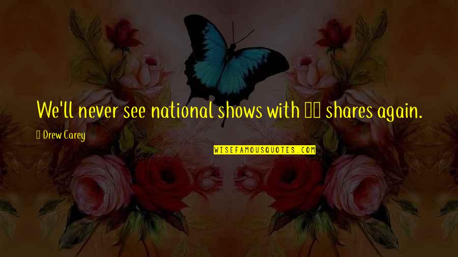 Mcwhirter Reels Quotes By Drew Carey: We'll never see national shows with 45 shares Mcwhirter Reels Quotes By Drew Carey: We'll never see national shows with 45 shares
