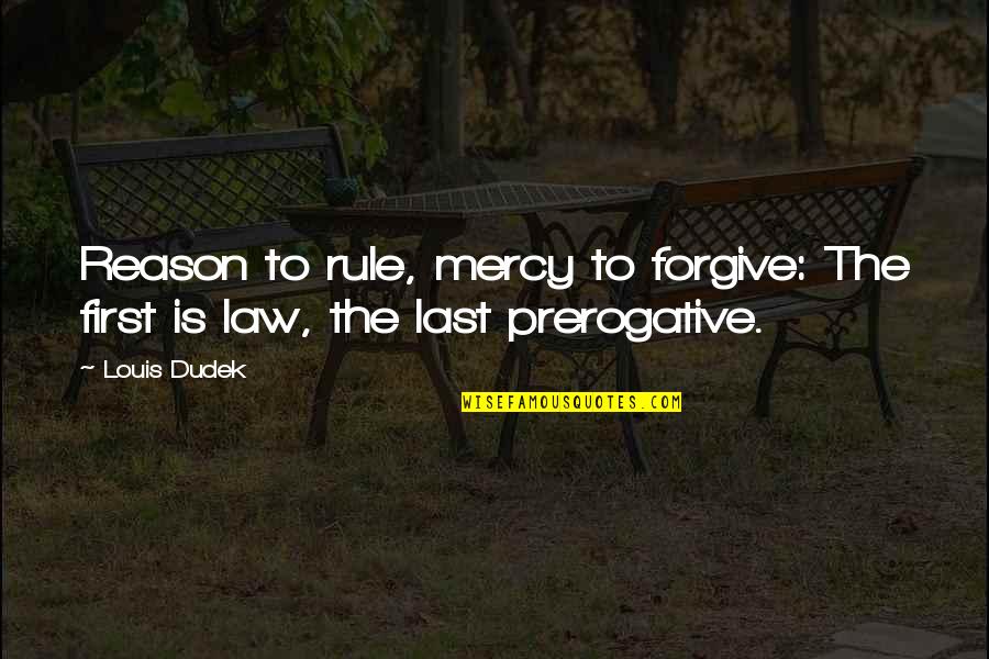 Mdg Stock Quotes By Louis Dudek: Reason to rule, mercy to forgive: The first