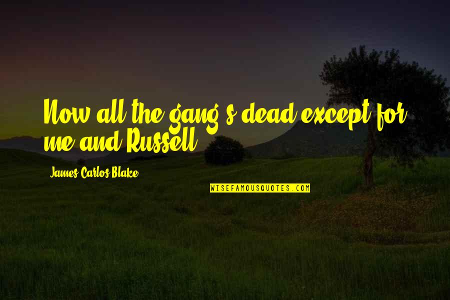 Me And My Gang Quotes By James Carlos Blake: Now all the gang's dead except for me