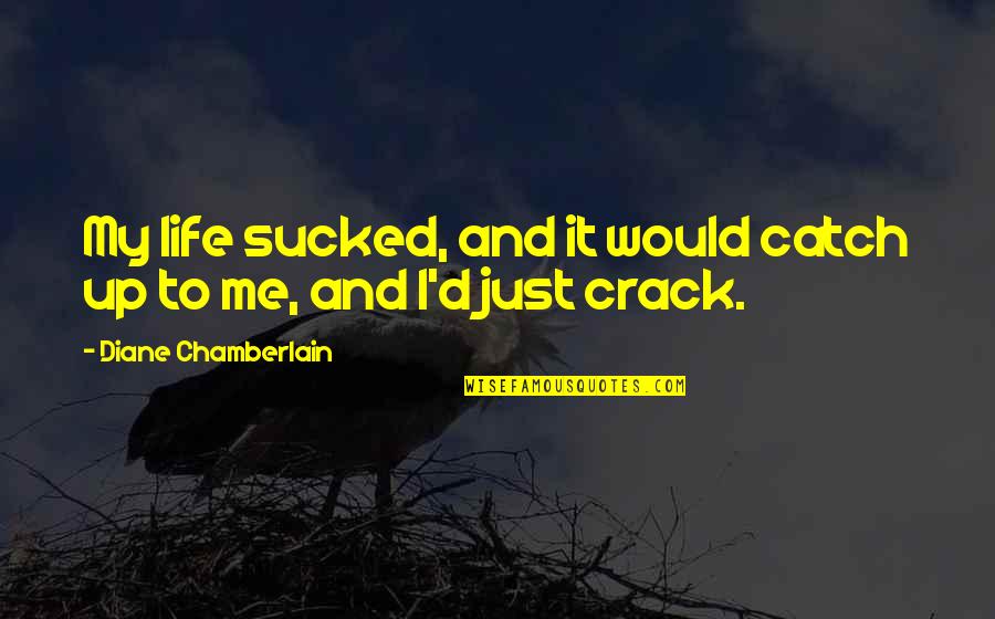 Me And My Life Quotes By Diane Chamberlain: My life sucked, and it would catch up Me And My Life Quotes By Diane Chamberlain: My life sucked, and it would catch up