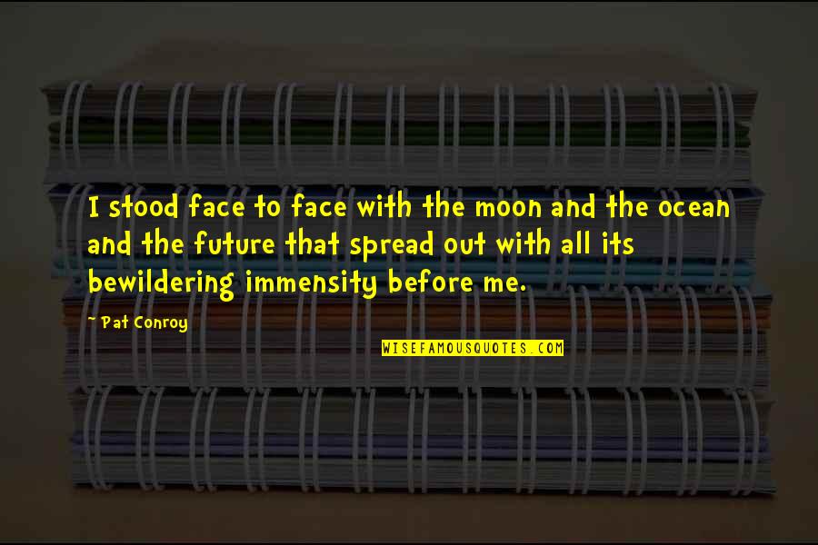 Me And The Moon Quotes By Pat Conroy: I stood face to face with the moon