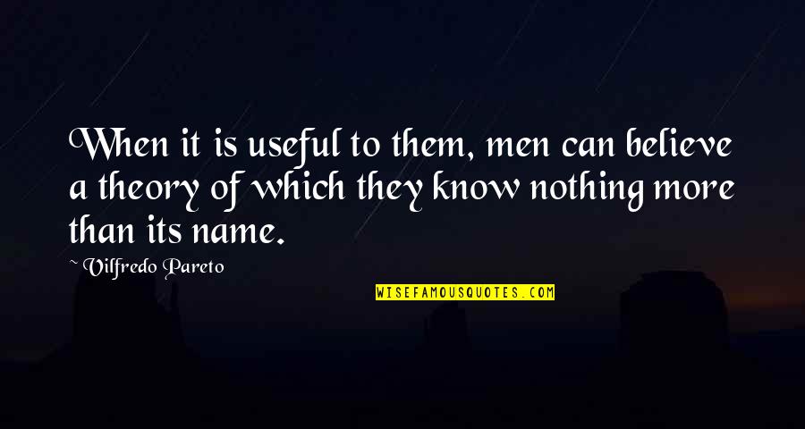 Me Behave Quotes By Vilfredo Pareto: When it is useful to them, men can Me Behave Quotes By Vilfredo Pareto: When it is useful to them, men can