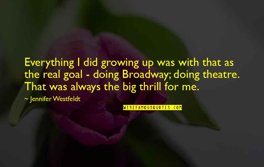 Me Growing Up Quotes By Jennifer Westfeldt: Everything I did growing up was with that Me Growing Up Quotes By Jennifer Westfeldt: Everything I did growing up was with that