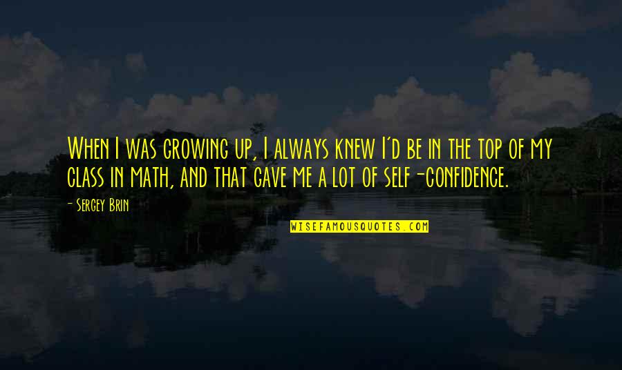 Me Growing Up Quotes By Sergey Brin: When I was growing up, I always knew