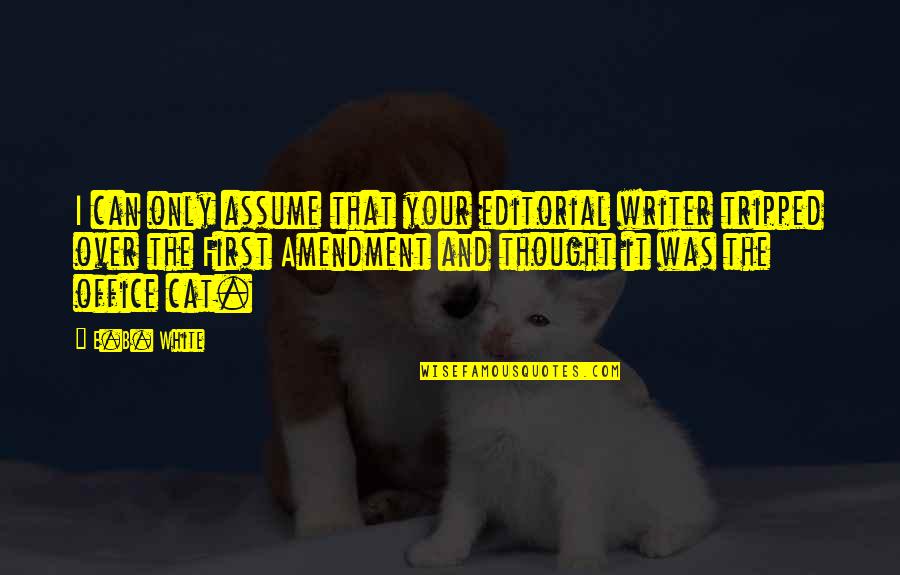 Me Gustas Tu Quotes By E.B. White: I can only assume that your editorial writer Me Gustas Tu Quotes By E.B. White: I can only assume that your editorial writer