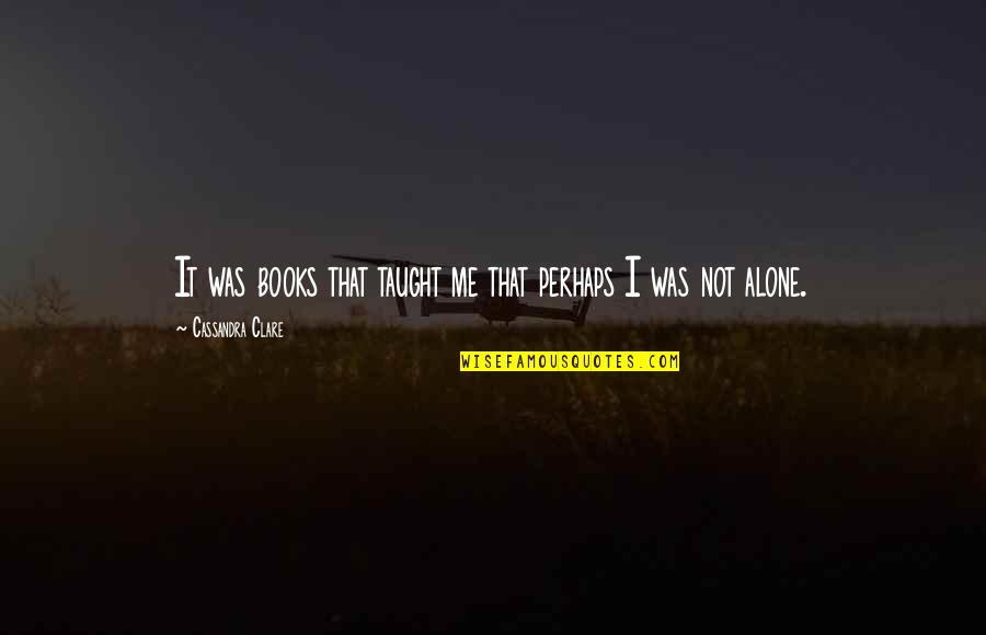 Me Perhaps Quotes By Cassandra Clare: It was books that taught me that perhaps Me Perhaps Quotes By Cassandra Clare: It was books that taught me that perhaps