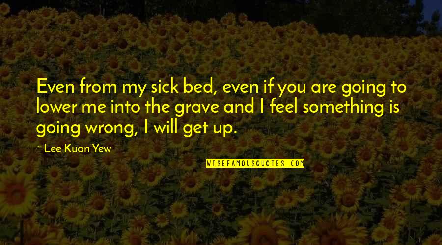 Me Sick Quotes By Lee Kuan Yew: Even from my sick bed, even if you