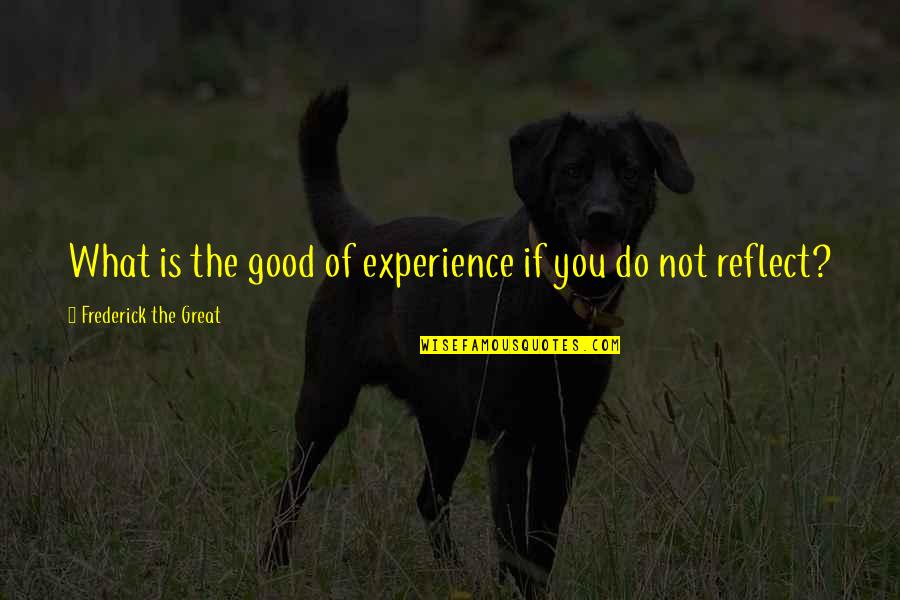 Meachum Clarke Quotes By Frederick The Great: What is the good of experience if you Meachum Clarke Quotes By Frederick The Great: What is the good of experience if you