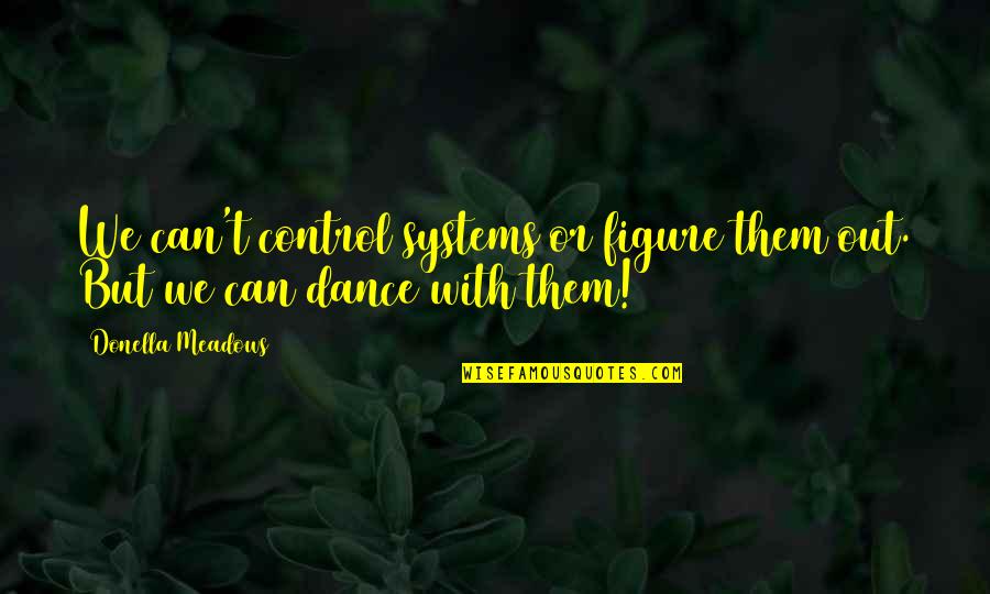 Meadows Quotes By Donella Meadows: We can't control systems or figure them out. Meadows Quotes By Donella Meadows: We can't control systems or figure them out.