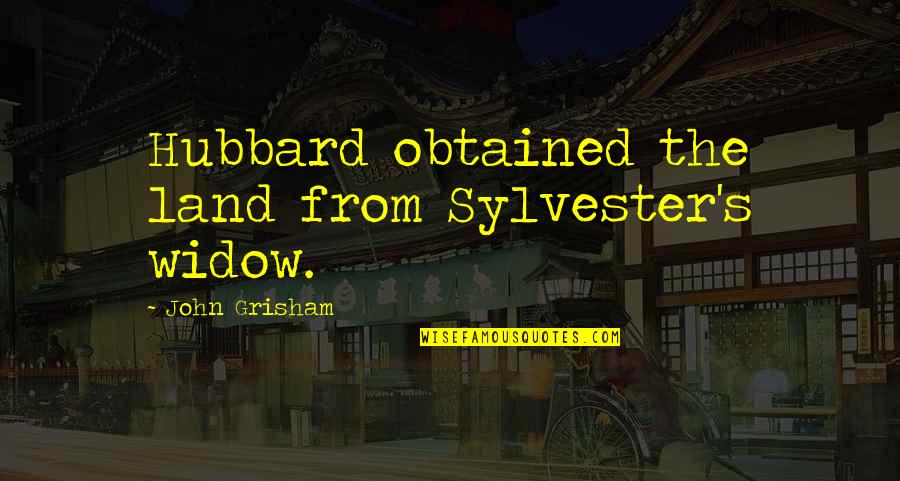 Meagan Tandy Quotes By John Grisham: Hubbard obtained the land from Sylvester's widow.