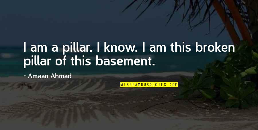 Mean Ex Husband Quotes By Amaan Ahmad: I am a pillar. I know. I am