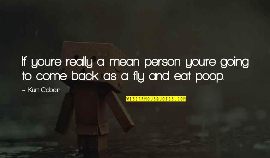 Mean Person Quotes By Kurt Cobain: If you're really a mean person you're going