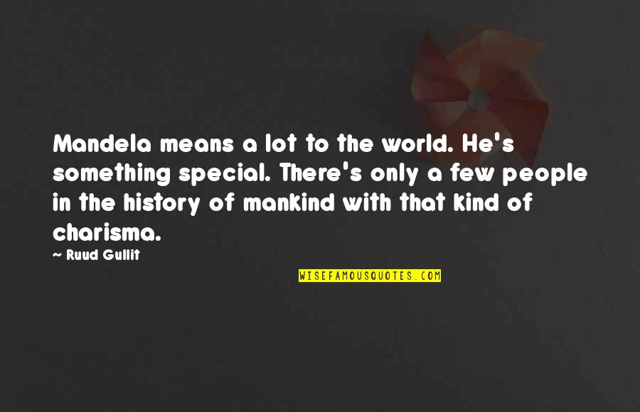 Mean The World Quotes By Ruud Gullit: Mandela means a lot to the world. He's Mean The World Quotes By Ruud Gullit: Mandela means a lot to the world. He's