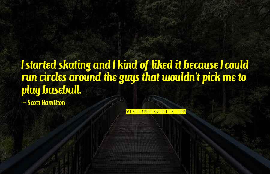 Meaness Quotes By Scott Hamilton: I started skating and I kind of liked