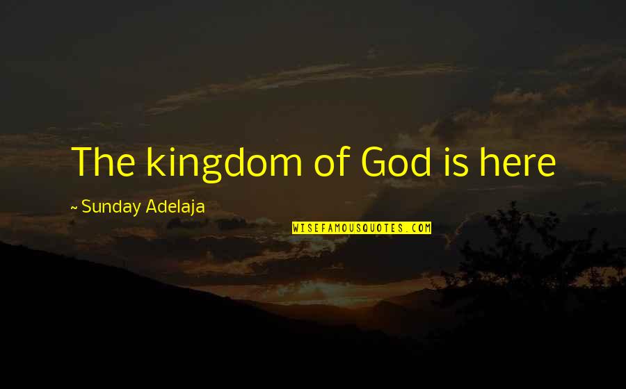 Meaness Quotes By Sunday Adelaja: The kingdom of God is here