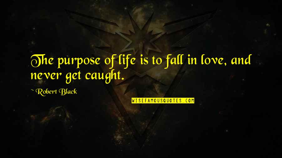 Meaning And Life Quotes By Robert Black: The purpose of life is to fall in
