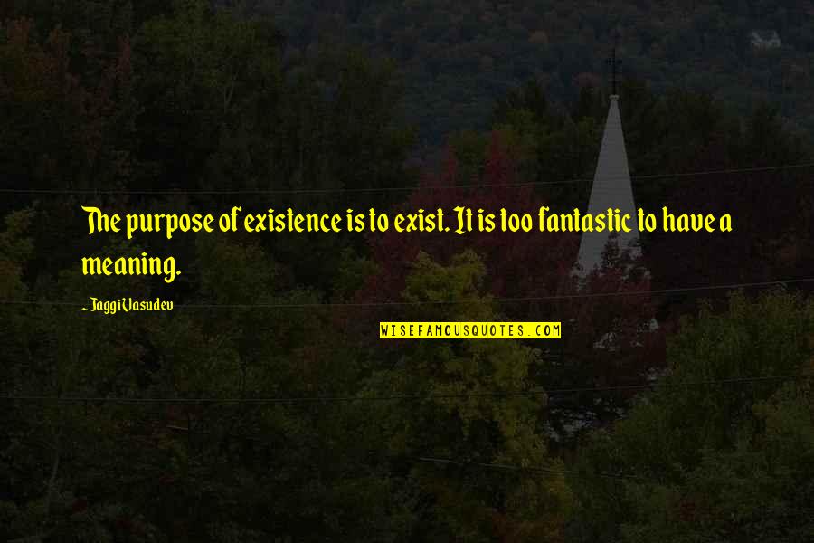 Meaning Of Existence Quotes By Jaggi Vasudev: The purpose of existence is to exist. It