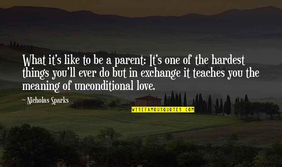 Meaning To You Quotes By Nicholas Sparks: What it's like to be a parent: It's Meaning To You Quotes By Nicholas Sparks: What it's like to be a parent: It's