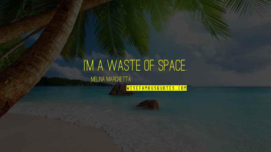 Meaningful Arabic Quotes By Melina Marchetta: I'm a waste of space.