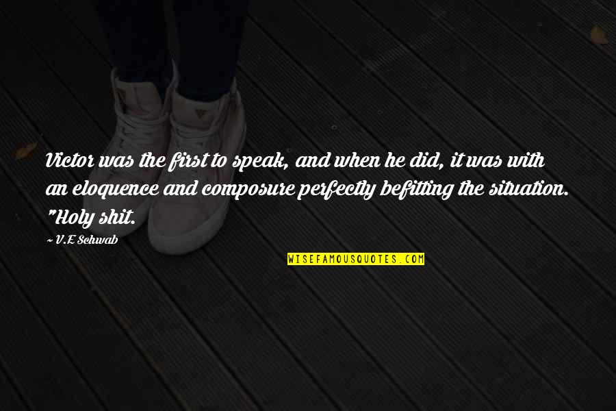 Meaningful Arabic Quotes By V.E Schwab: Victor was the first to speak, and when Meaningful Arabic Quotes By V.E Schwab: Victor was the first to speak, and when