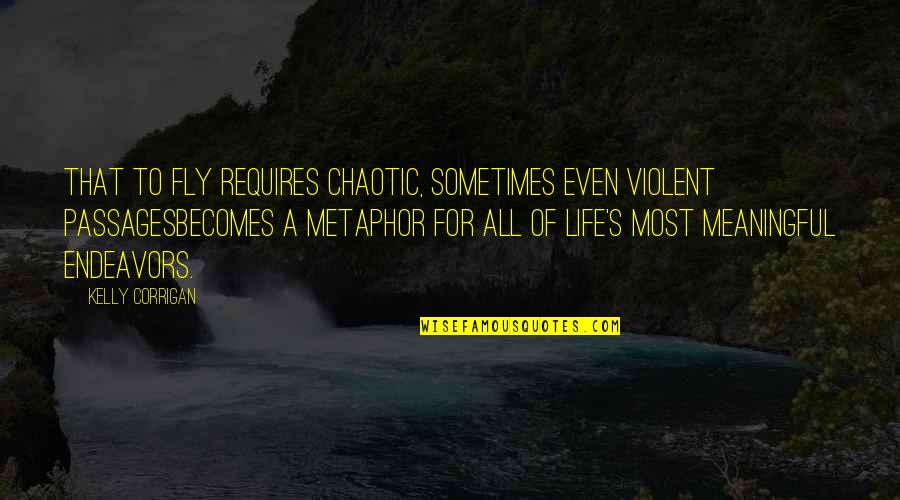 Meaningful Life Quotes By Kelly Corrigan: That to fly requires chaotic, sometimes even violent
