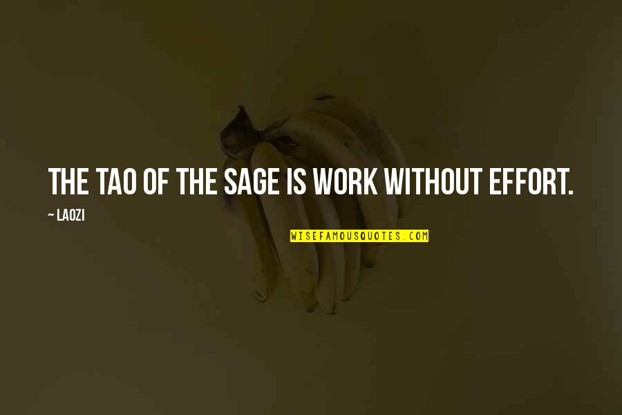 Meaningful Song Quotes By Laozi: The Tao of the sage is work without