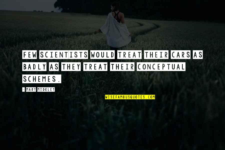 Meaningful Work Anniversary Quotes By Mary Midgley: Few scientists would treat their cars as badly